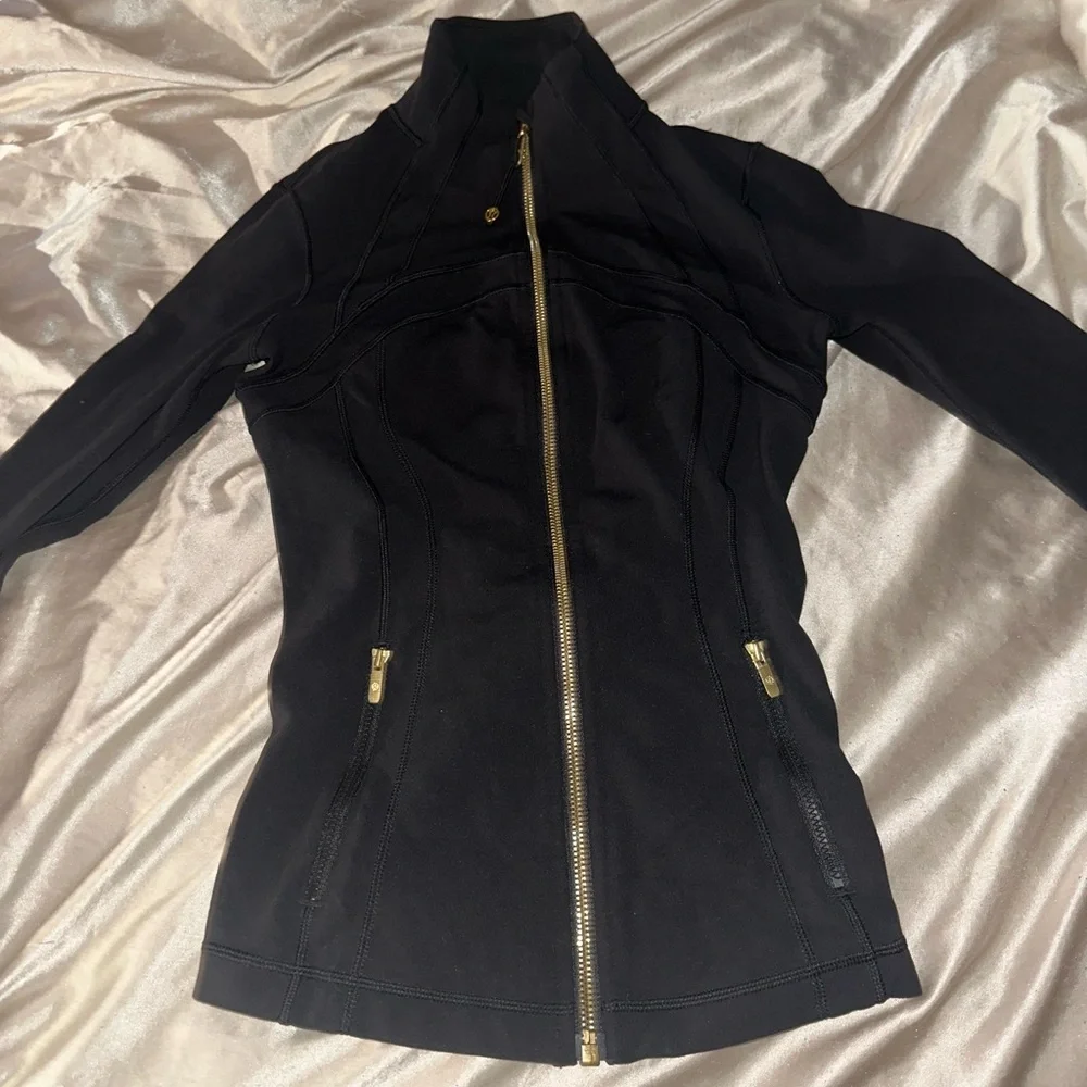 lululemon athletica Black Utility Jacket with Gold Zipper - Picture 1 of 2